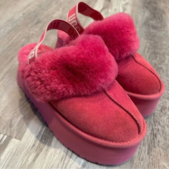 UGG Shoes - UGG Funkette Slipper Women 8 Pink Platform Barbie